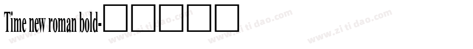 Time new roman bold字体转换